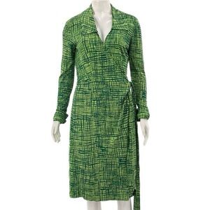 Vinatge 90’s DVF Patterned Wrap Dress